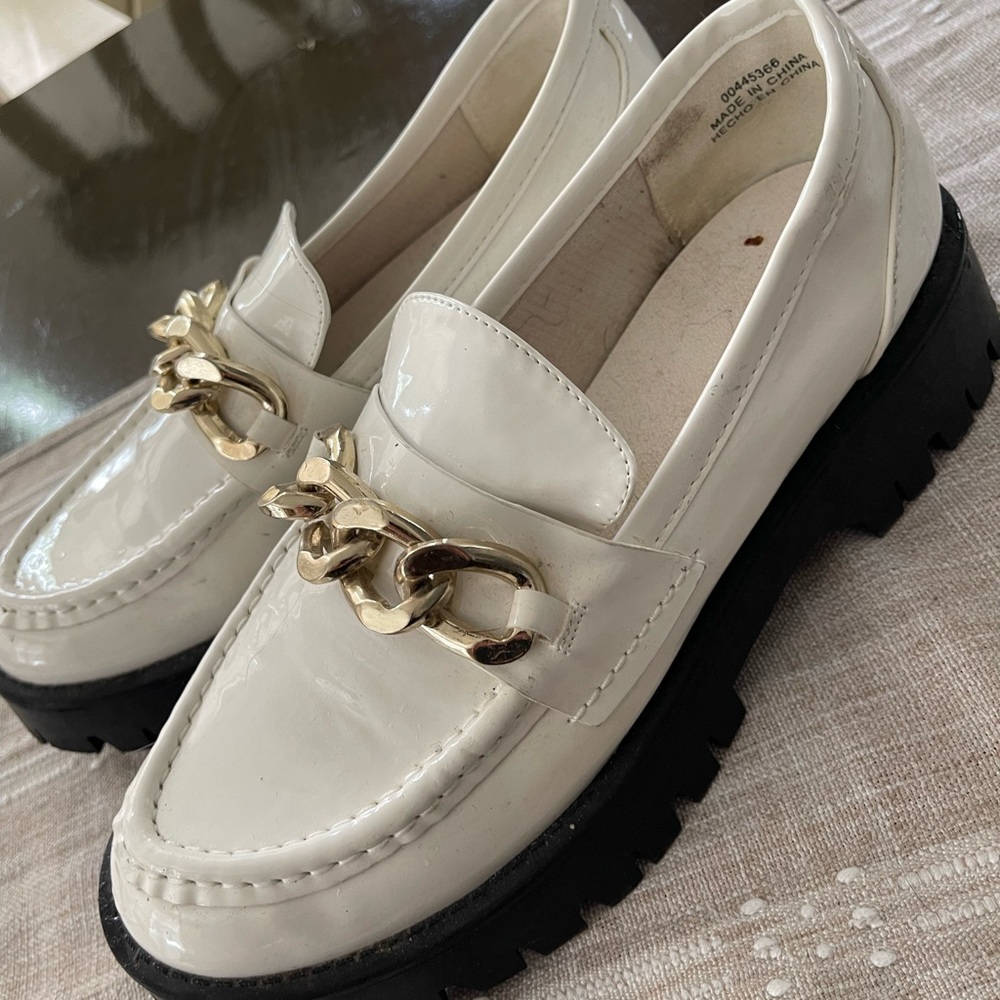 White Patent Loafers
